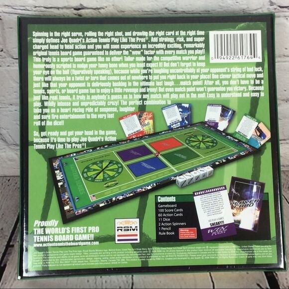 Joe Quadri’s Action Tennis Pro Tennis Board Game - Picture 3 of 7